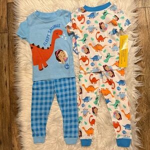 Ms. Rachel Toddler Boys 4-Piece Pajama Set Size 2T Dinosaur Cotton NEW